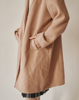 Camel A-line Classic Wool Coat