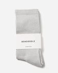 Bondoodle - Ribbed Sport Gym Crew Socks in Cool Grey - Hey Jude