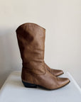Walnut Leather Western Boots | Size 9
