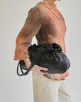Ink Leather Dumpling Bag - Hey Jude