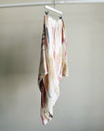 Abstract Asymmetrical Silk Skirt