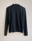 Sparkly Black Mock Neck Top