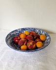 Blue Spongeware Ceramic Bowl