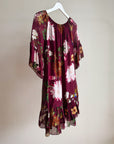 Plum Botanical Silk Blend Dress