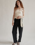 Ivory Angora Ribbed Tank