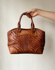 Auburn Woven Leather Carry All Bag