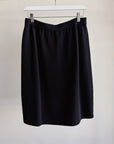 St John Black Wool Skirt