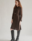 Cedar Striped Silk Shirt Dress