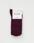 KLUE - KLUE Glitter Lurex socks in eco-friendly Lyocell | Burgundy wine: 36-40 - Hey Jude