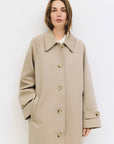 Mod Ref | Serena Pointed Collar Trench in Beige
