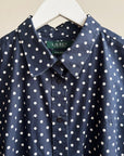 RL White + Navy Polka Dot Button Up - Hey Jude