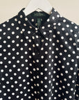 Black Polka Dot Cotton Blouse - Hey Jude
