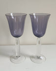 Lavender Tulip Wine Glasses