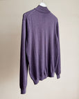 Aubergine Half-Zip Merino Wool Sweater - Hey Jude