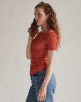 Dolce & Gabbana Crimson Stretch Knit Tee