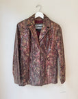 Abstract Snakeskin Leather Blazer