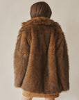 Soft Brown Faux Fur Coat