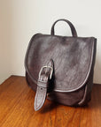 Chocolate Leather Convertible Back Pack - Hey Jude