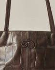 Chocolate Italian Leather Shoulder Bag