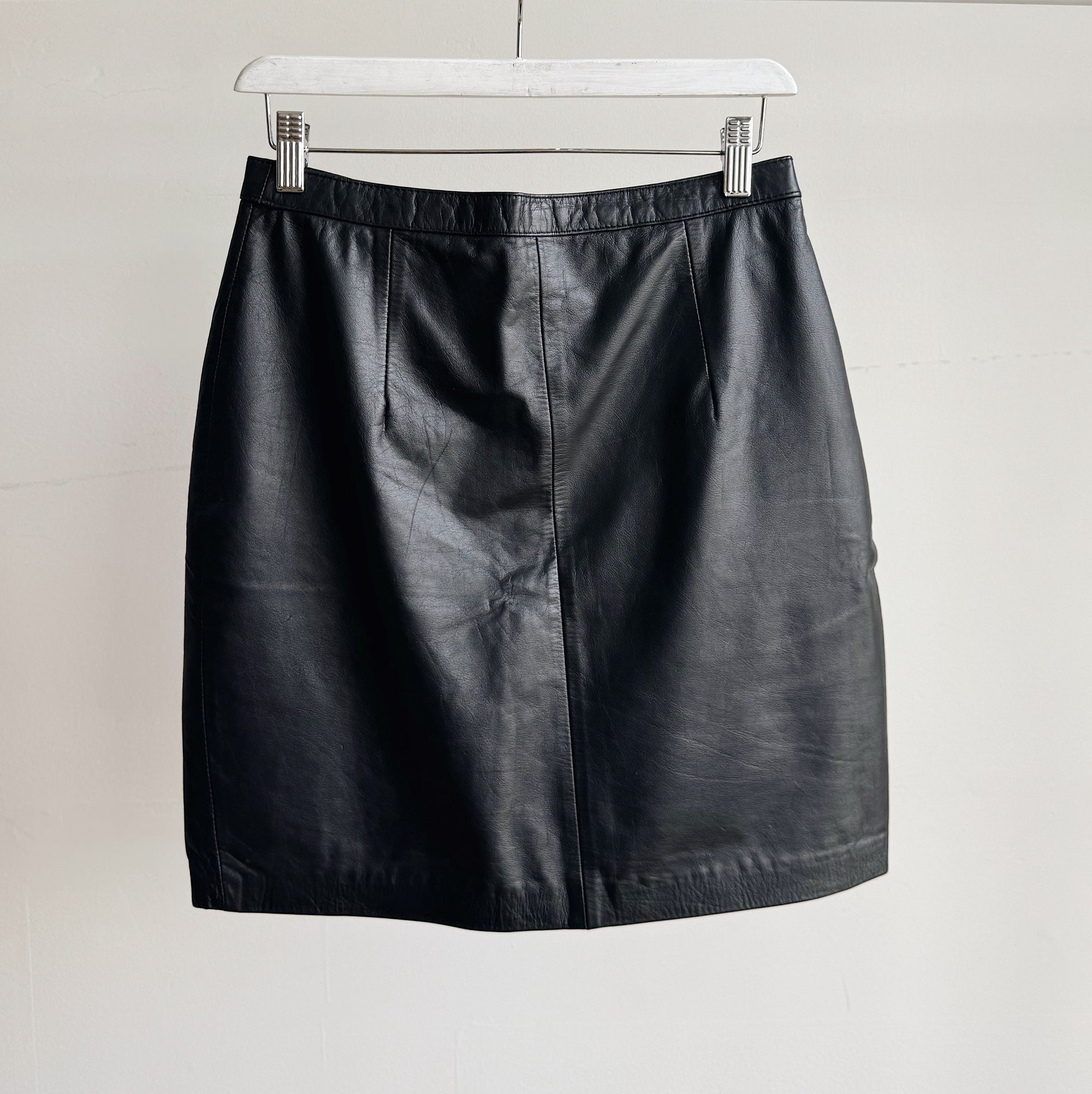 Black Leather Mini Skirt