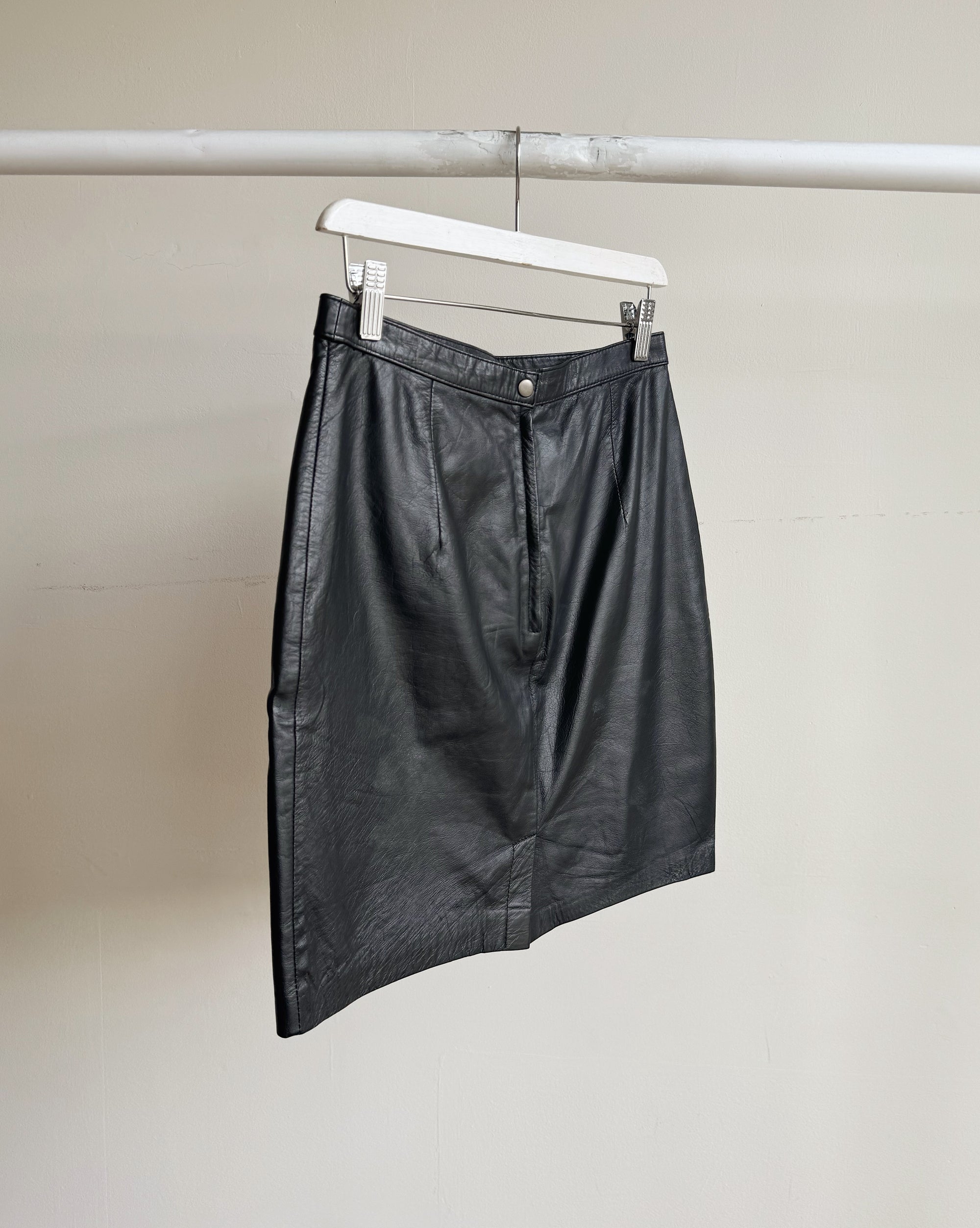 Black Leather Mini Skirt