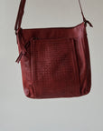 Tomato Braided Crossbody Bag