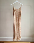 Blush Floral Silk Slip Dress