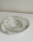 Clear Rippled Glass Ash Tray