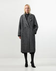 CUBIC | Minimalist Wool, Alpaca + Silk Coat in Smoke Gray