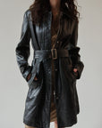 Carbon Belted Leather Jacket