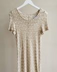 Champagne Loose Knit Midi Dress