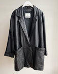 Onyx Cocoon Leather Jacket
