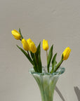 Moss Blown Glass Fluted Vase - Hey Jude