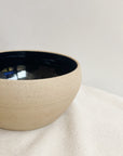 Oat + Black Ceramic Bowl
