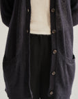 Navy Mohair Slouchy Cardigan