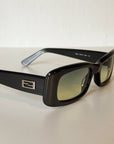Fendi Y2K Dark Chrome Rectangle Sunglasses - Hey Jude