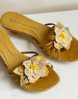 Honey Floral Applique Wedge Sandals | Size 8