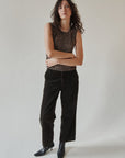 Snake Print Knit Sleeveless Top