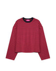 Après June | Striped Long Sleeve in AJ Pink + Brown - Hey Jude