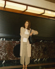 Mod Ref | Serena Pointed Collar Trench in Beige