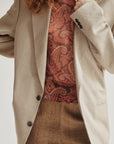 Champage Silk + Wool Pin Dot Blazer