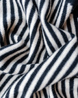 TBCo | Merino Triangle Scarf in Black Stripe