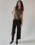 Snake Print Knit Sleeveless Top