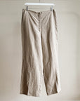 Natural Linen Straight Leg Trousers
