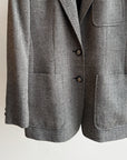 Ralph Lauren Silk + Wool Herringbone Blazer