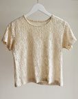 Cream Lace Tee