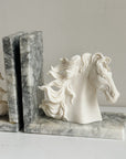 Horsegirl Marble Bookends