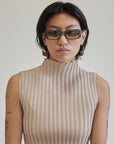 Fendi Y2K Dark Chrome Rectangle Sunglasses - Hey Jude