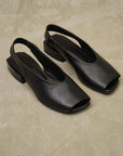 Lonza | Gloss Block Sandal in Black - Hey Jude