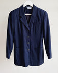 Navy Minimalist Linen Blazer